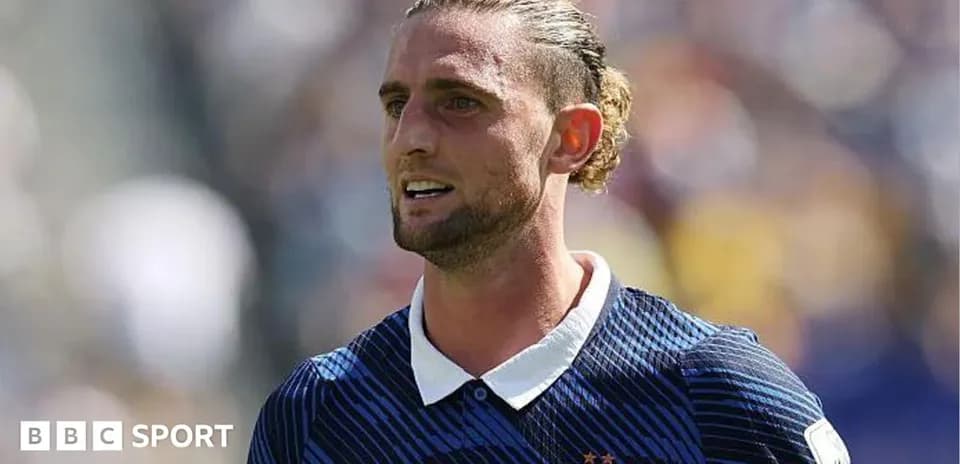 Player in blue France jersey during match