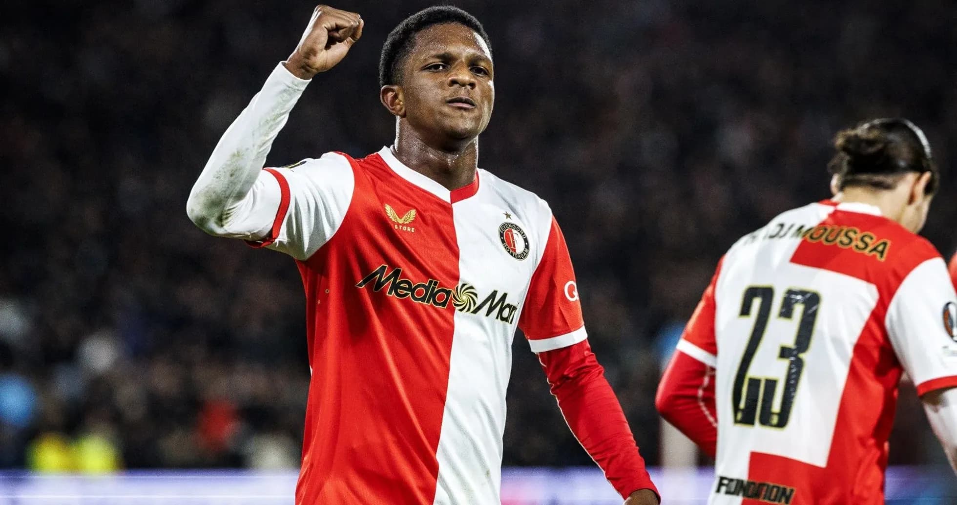 Feyenoord player celebrating during a match