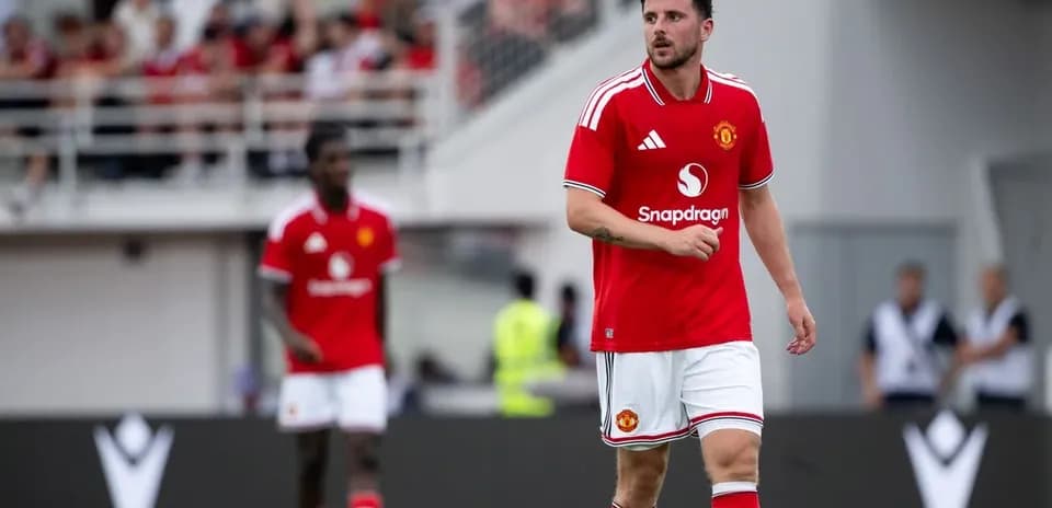 Player walking on field during match for Manchester United