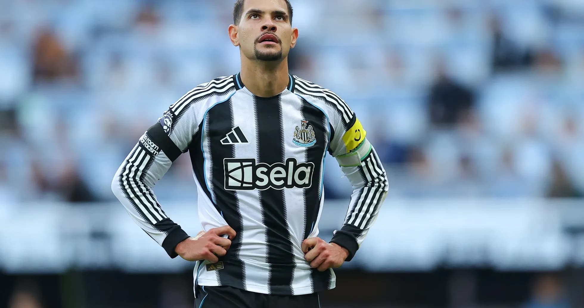 Newcastle United captain on the pitch during match