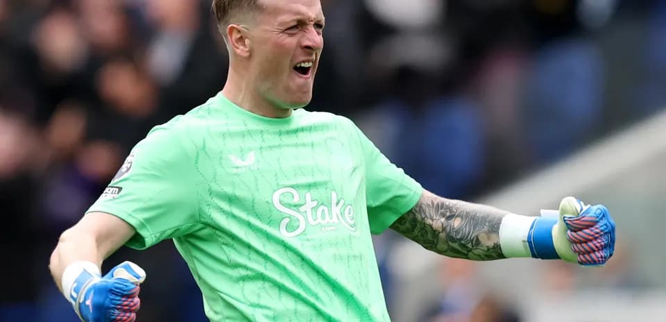Goalkeeper celebrating during Premier League match