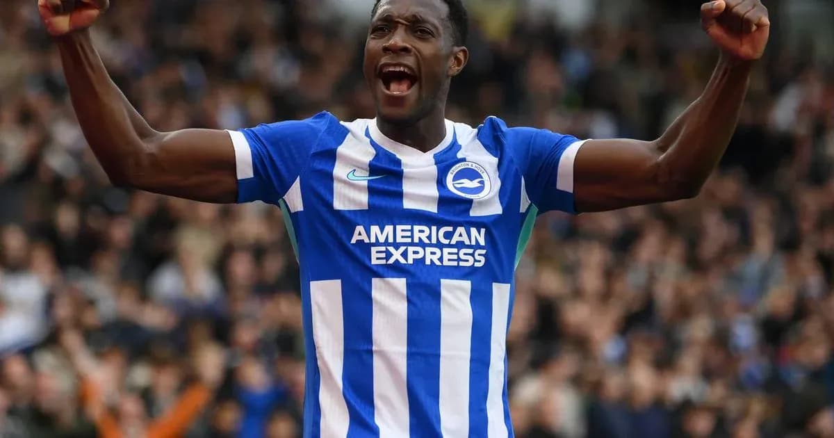 Player celebrating after scoring a goal for Brighton