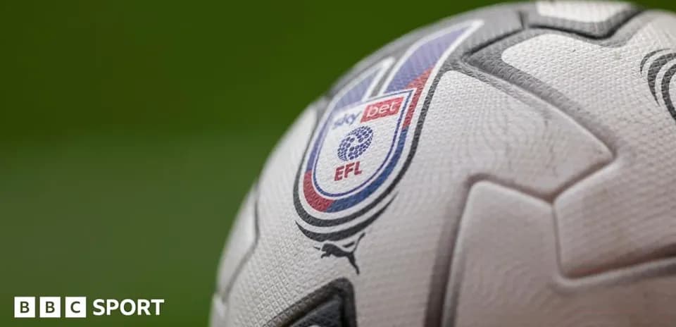Close-up of a Sky Bet EFL football