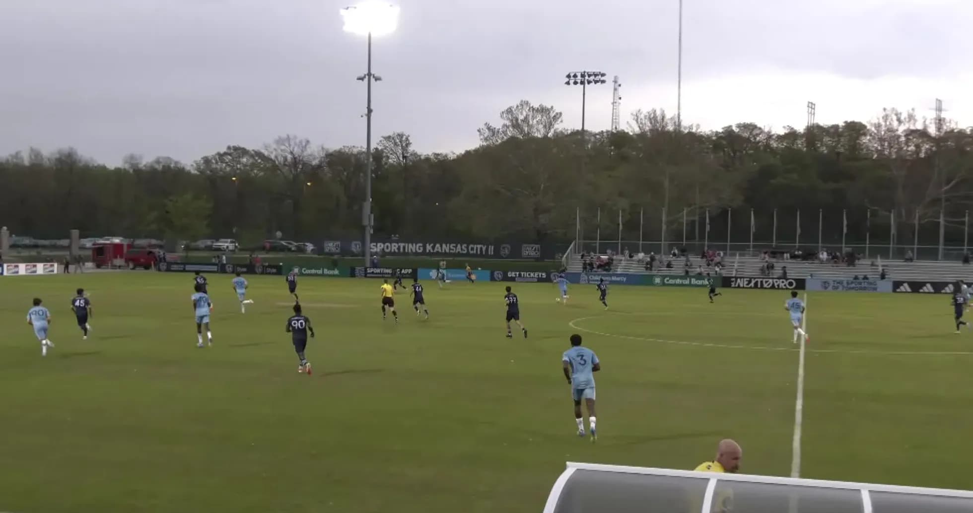 Sporting KC II players during match against Tacoma Defiance