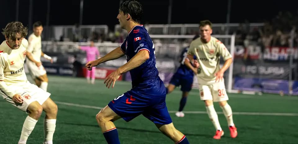 Cavalry FC player in action during match