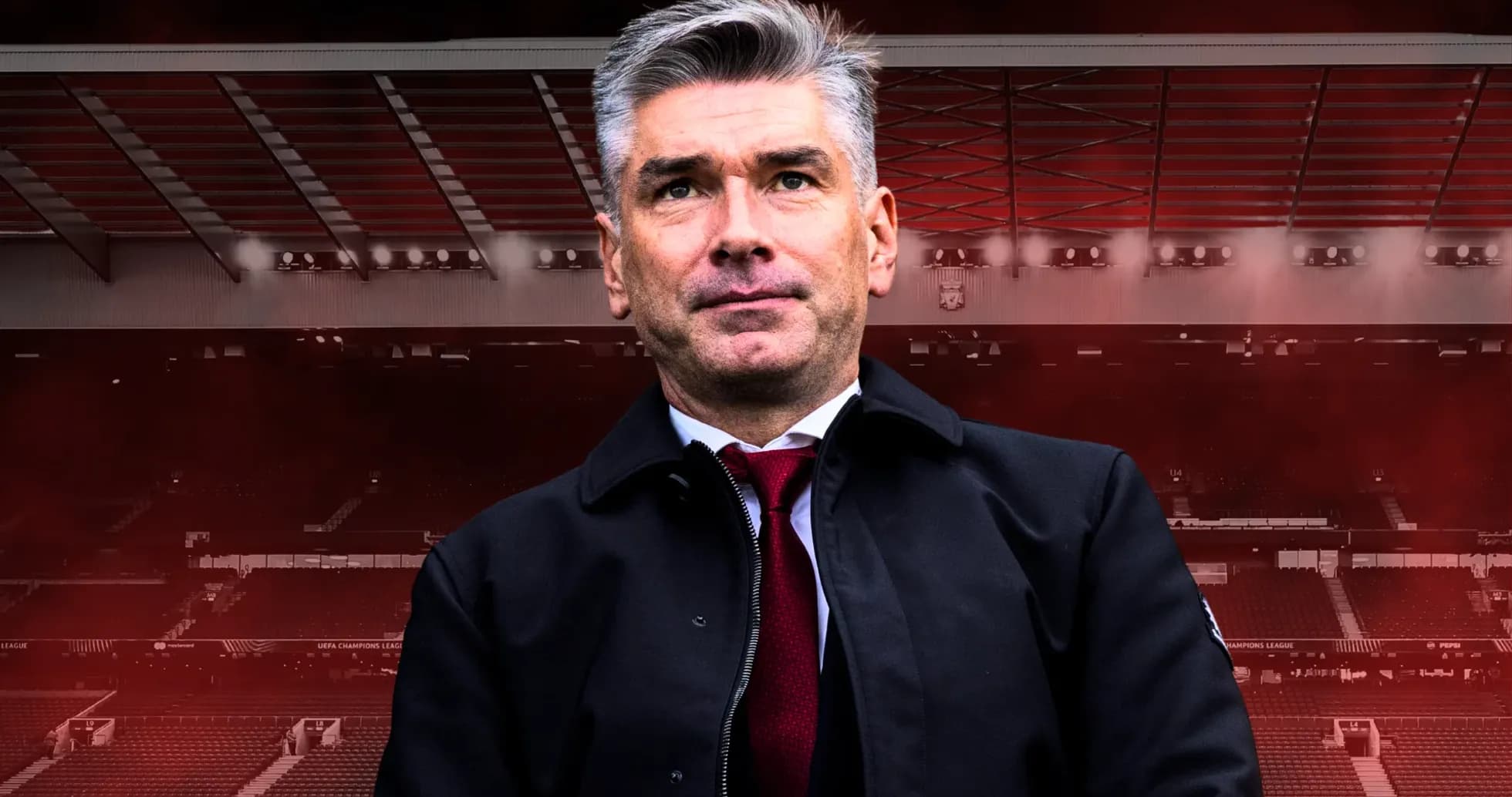 Coach standing in stadium before a match