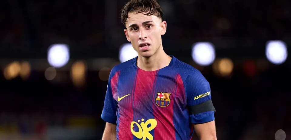 Player wearing FC Barcelona jersey on the field