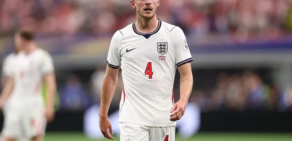 Player wearing England kit during match