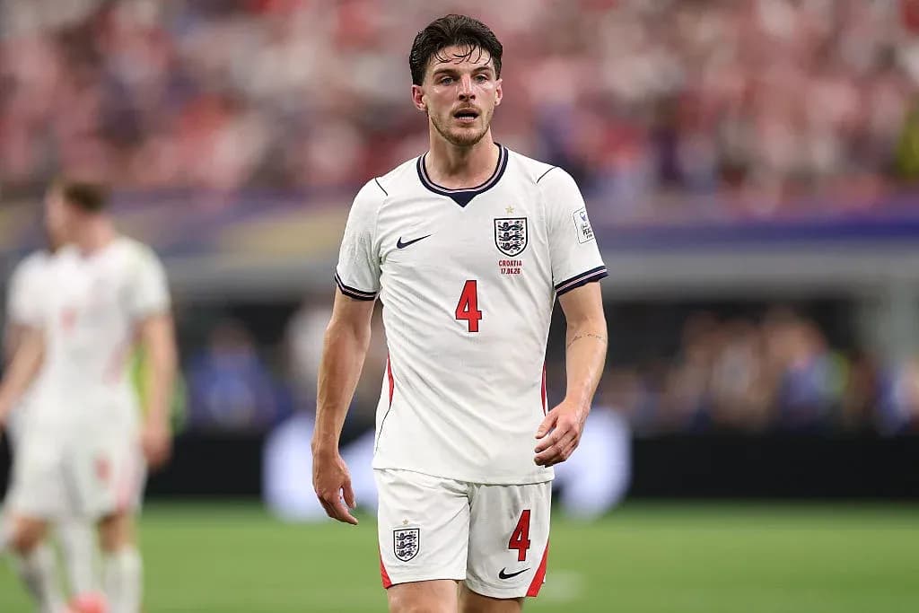 Player wearing England kit during match