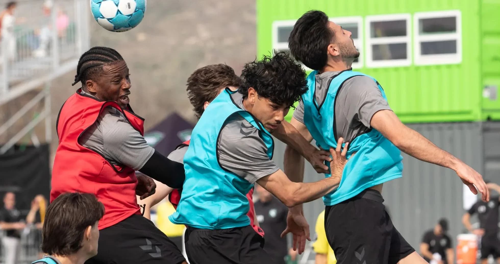 Players training before Spokane Velocity match