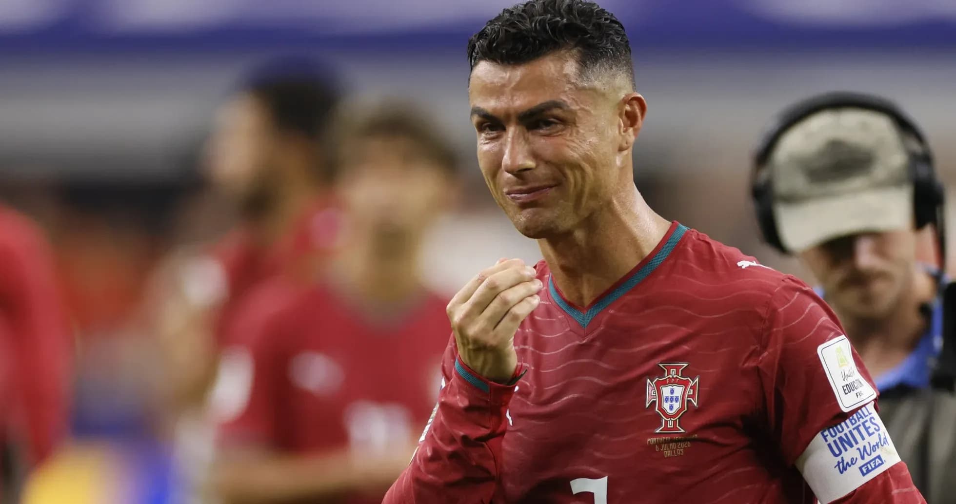 Cristiano Ronaldo in Portugal kit during match