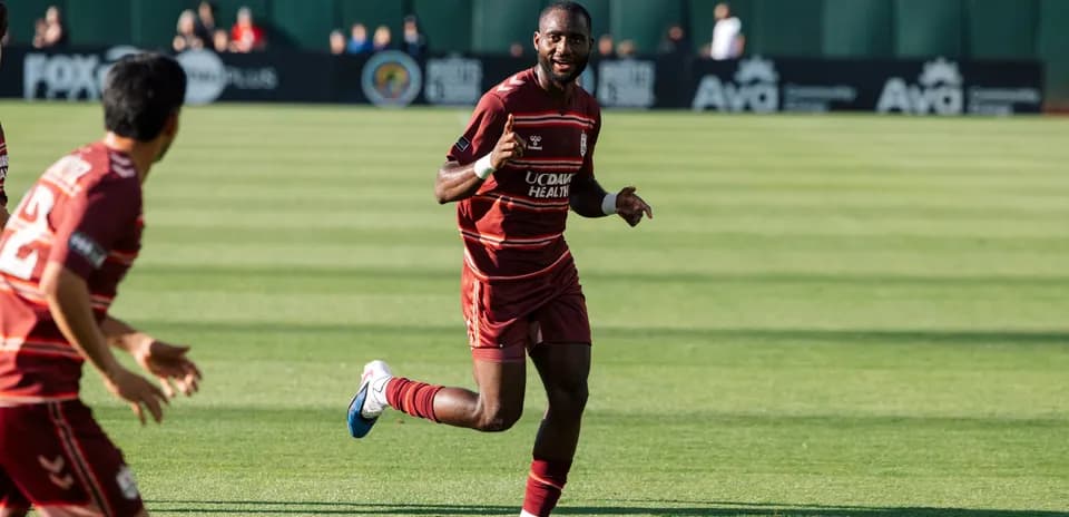 Player celebrating during Sacramento Republic match
