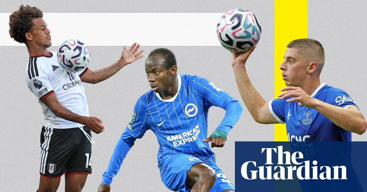 Three football players in action with balls