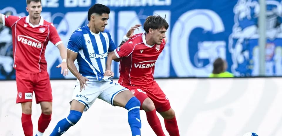 Lech Poznan player in action against FC Thun