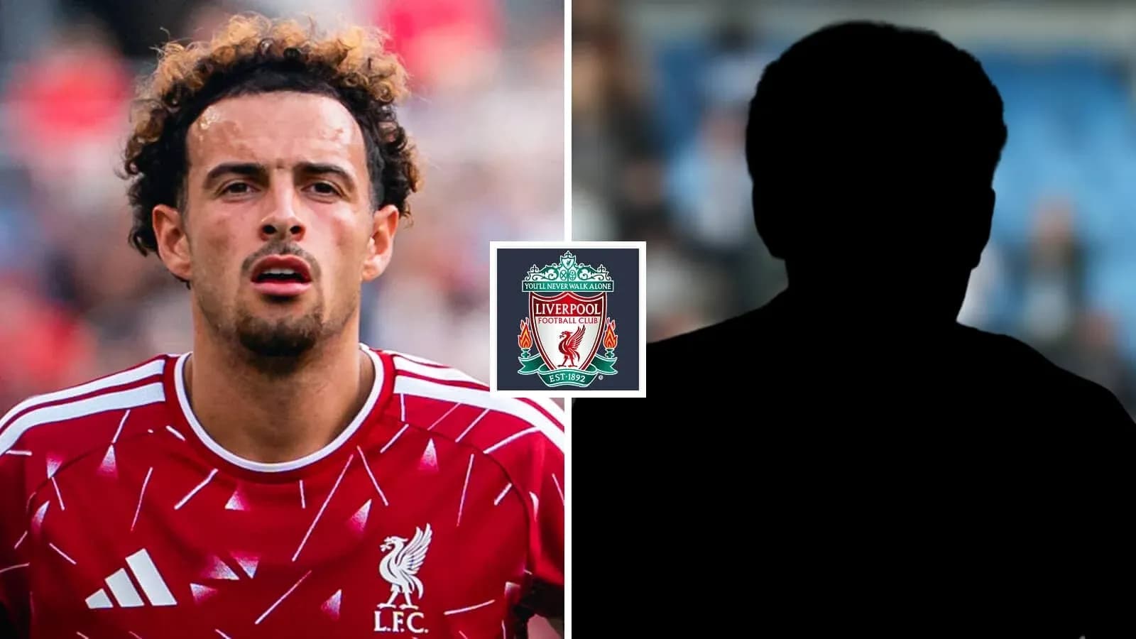 Liverpool player in red kit with club logo