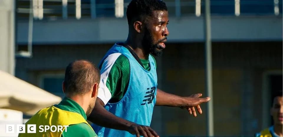 Player training during a football practice session