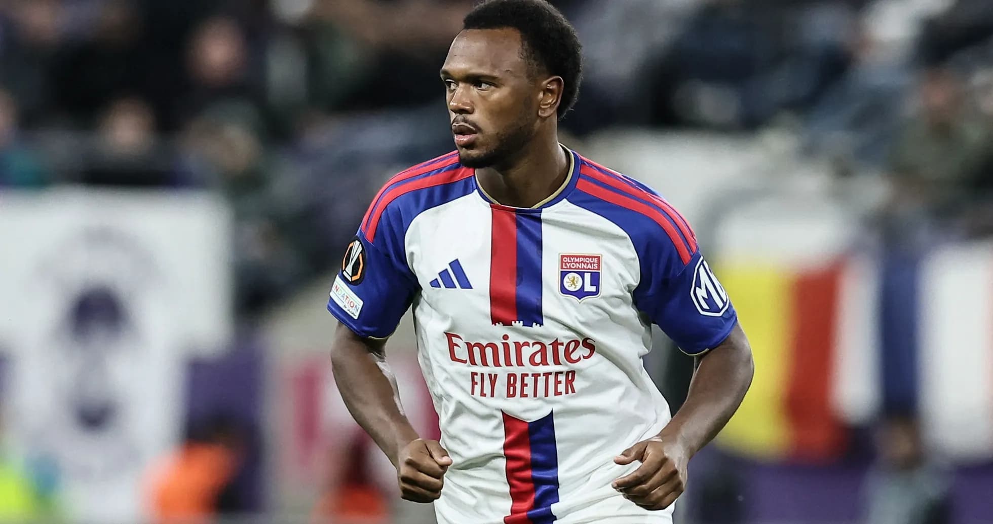 Player in Olympique Lyonnais kit during match