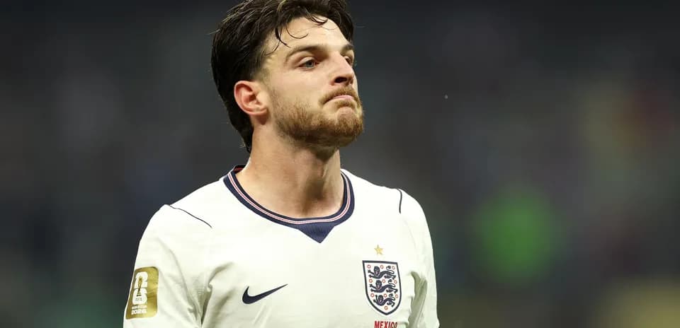 England player in white kit during match