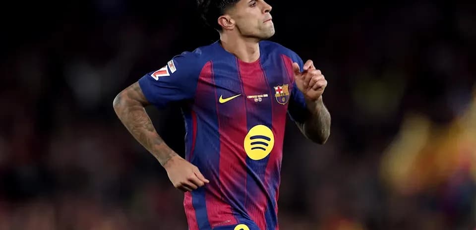 Player celebrating after scoring for Barcelona