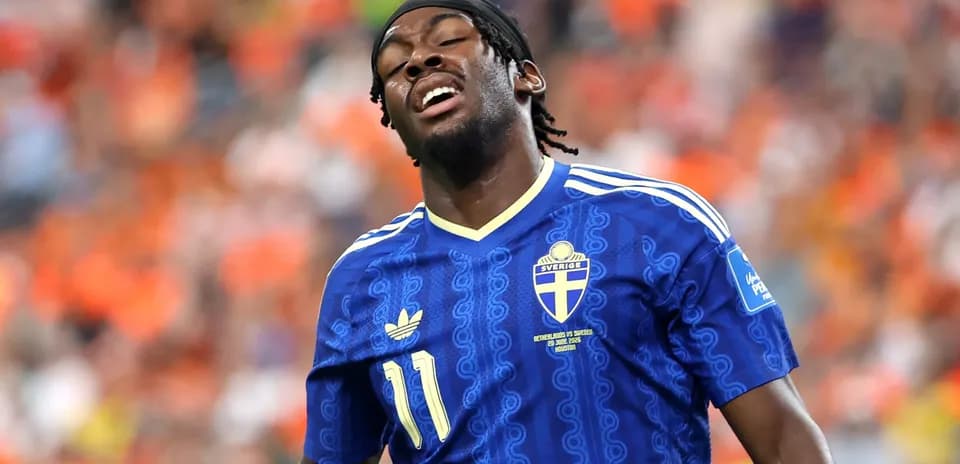 Sweden player in blue jersey during match