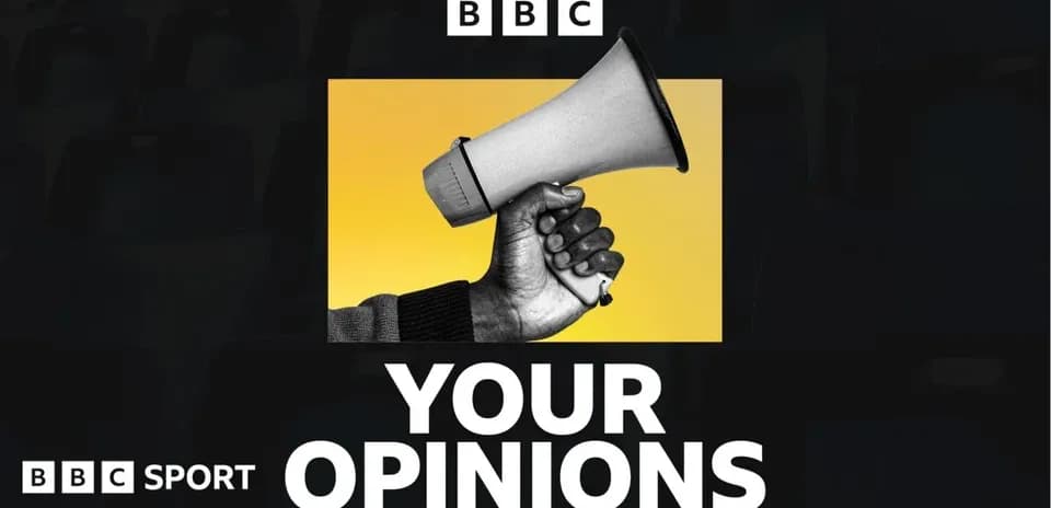 Hand holding a megaphone against a yellow background
