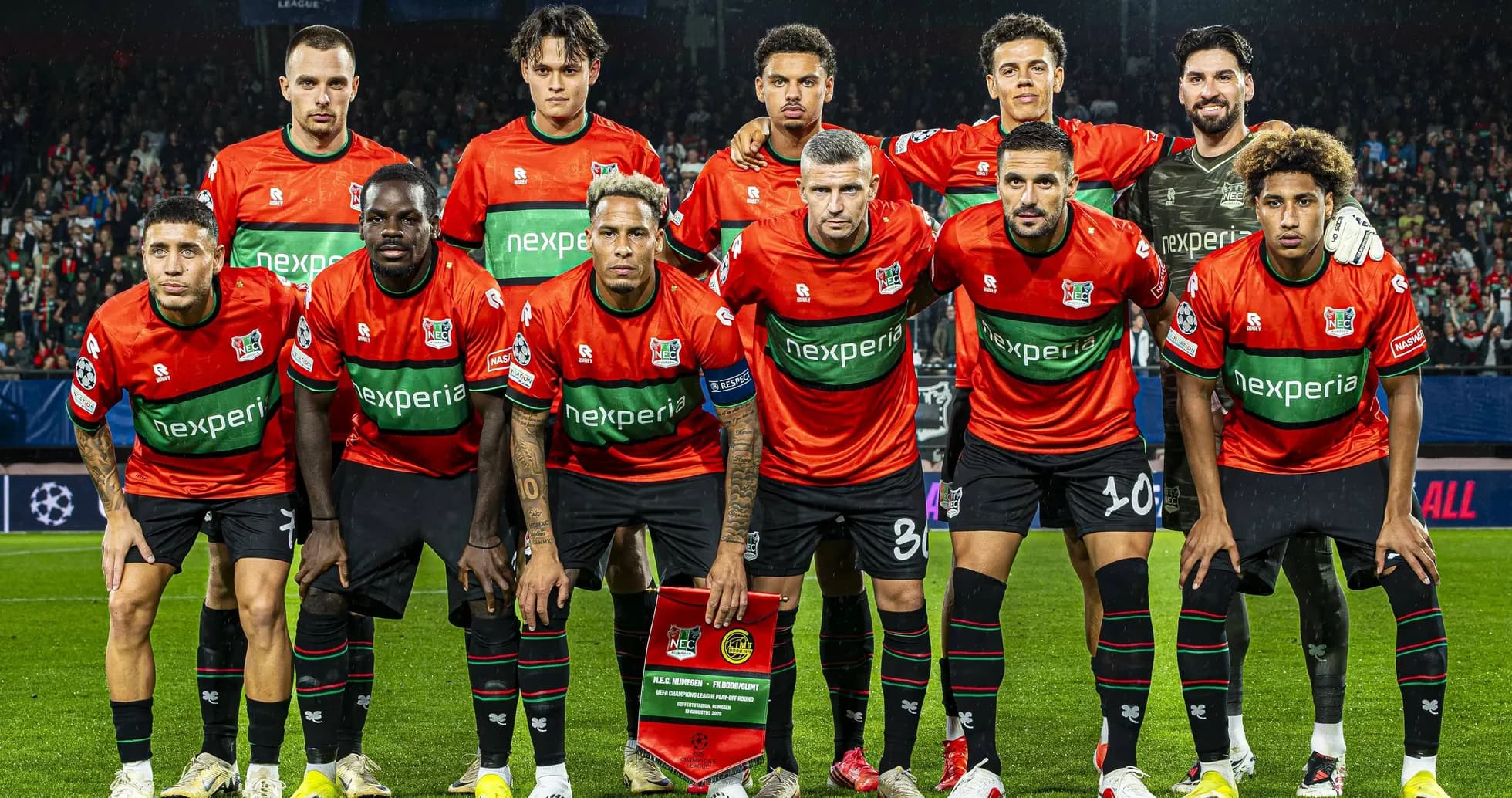 NEC Nijmegen team photo before match