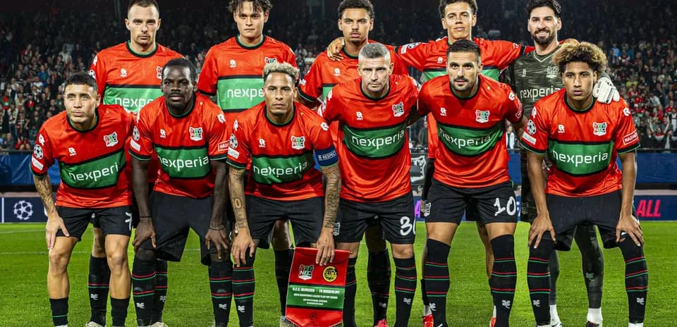 NEC Nijmegen team photo before match