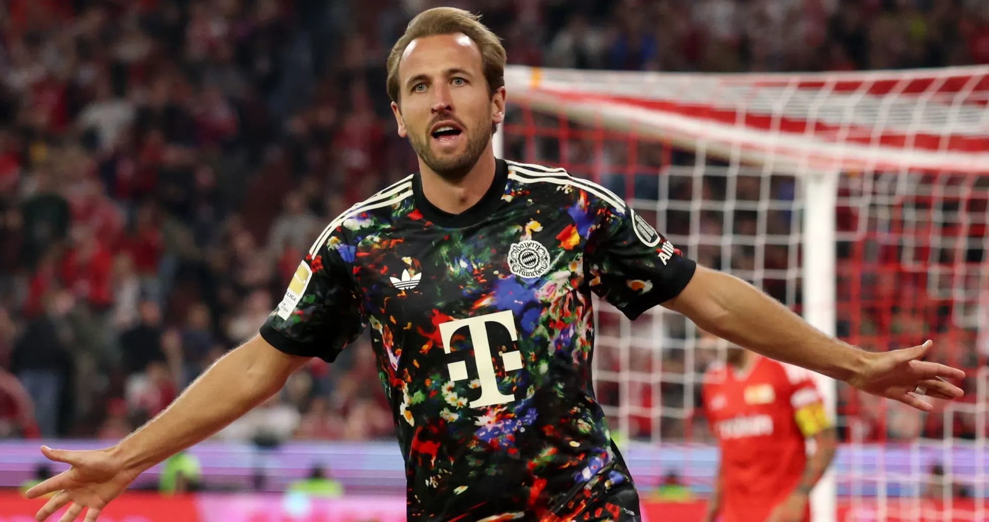 Player celebrating after scoring a goal during match