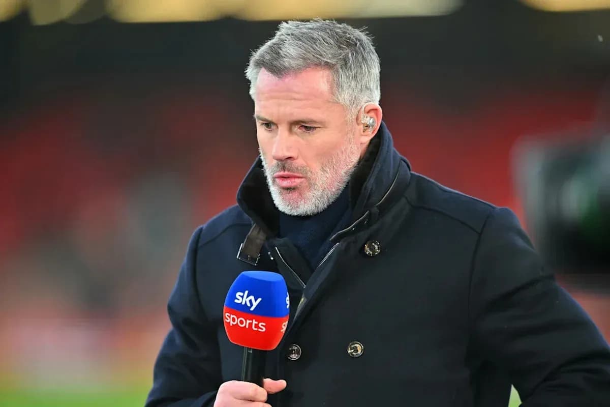 Sports commentator holding microphone on field