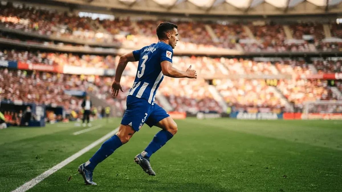 Player sprinting on the pitch during a match