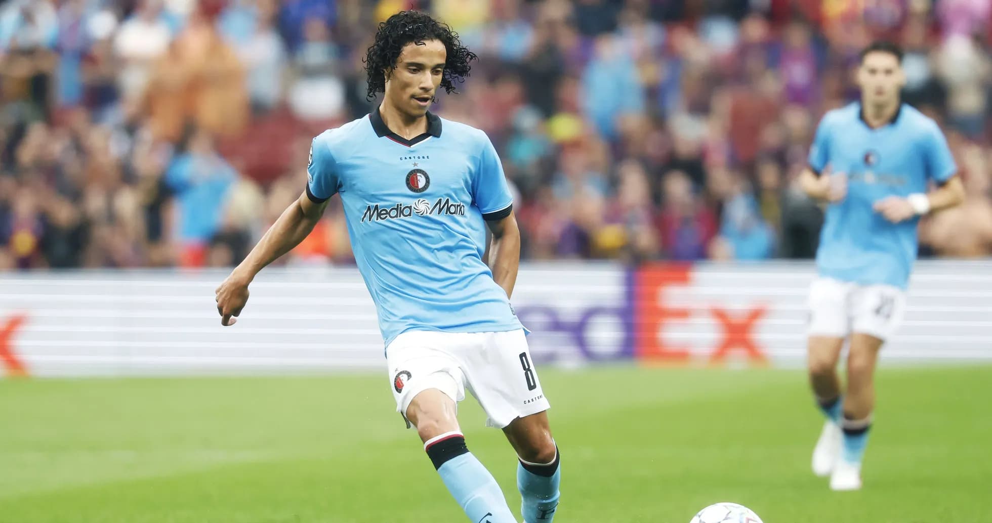 Player dribbling the ball during a match