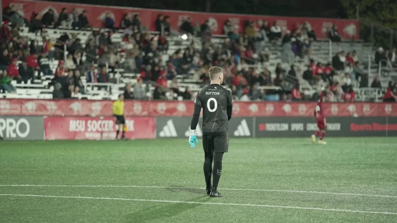 Goalkeeper preparing for the match