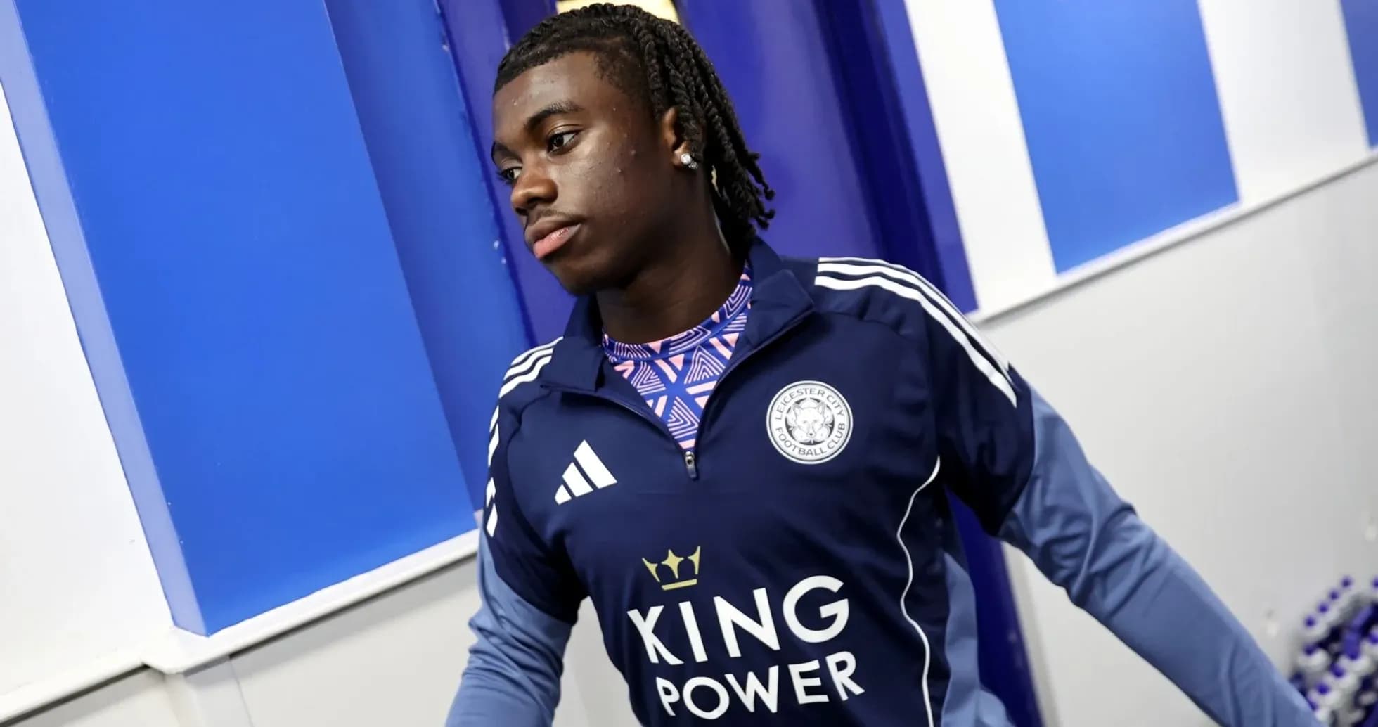 Player entering the tunnel at Leicester City stadium