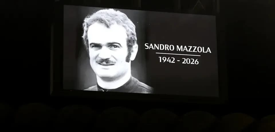 Tribute screen for Sandro Mazzola, 1942-2026