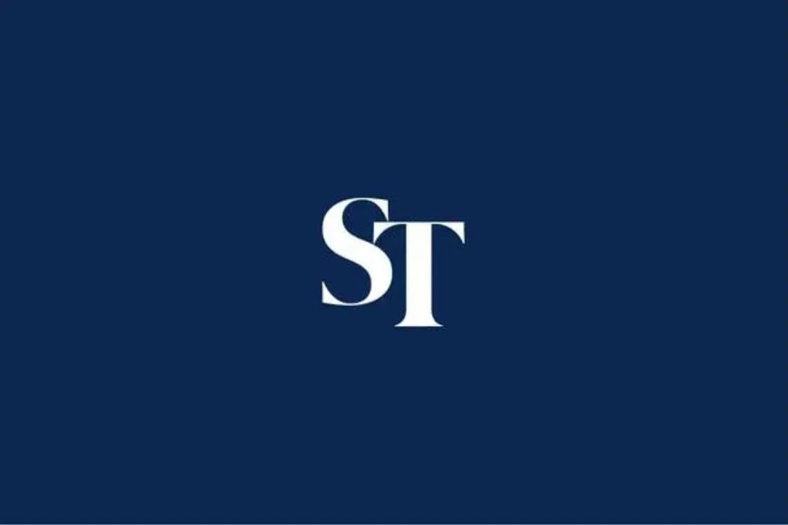 Logo of ST on a dark blue background