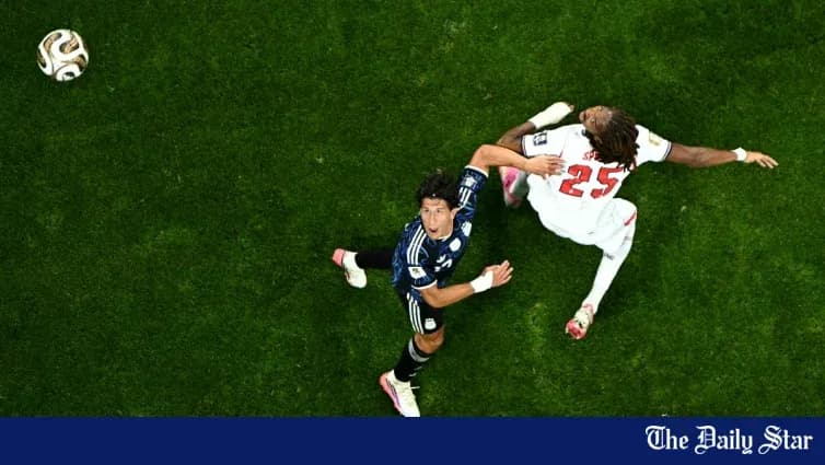 Player attempting to control the ball during match
