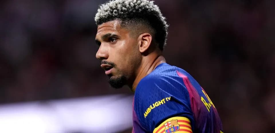 Player in Barcelona jersey during match action