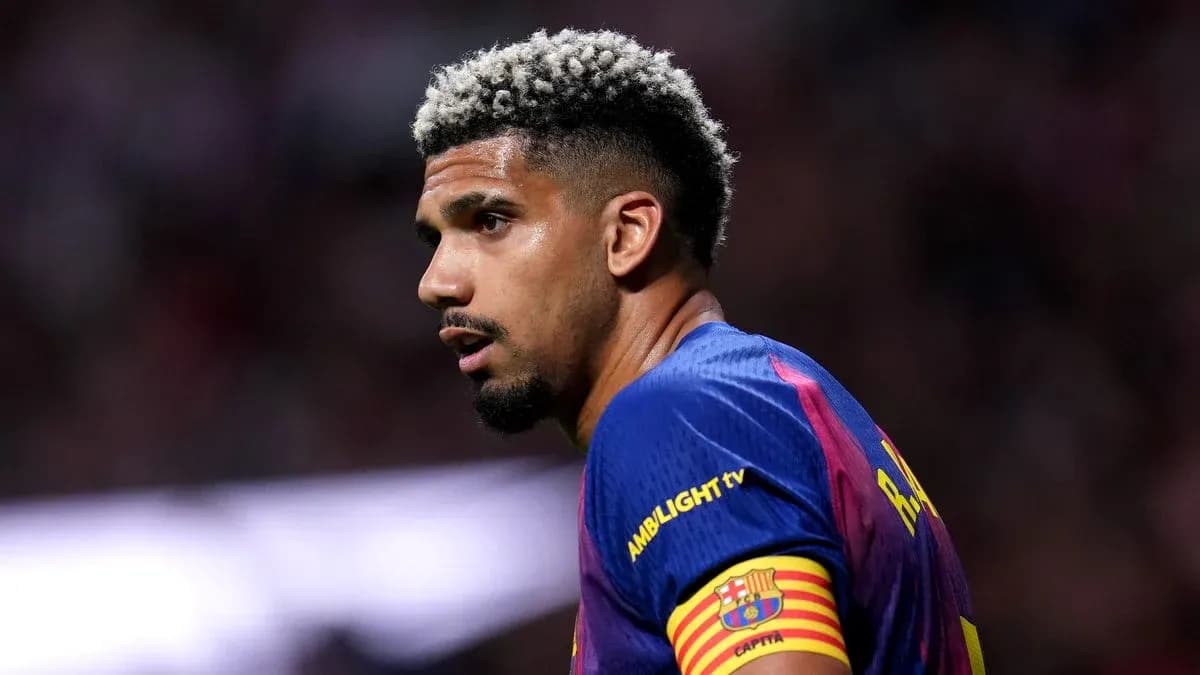 Player in Barcelona jersey during match action