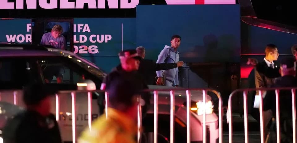 England team arriving at FIFA World Cup 2026 venue