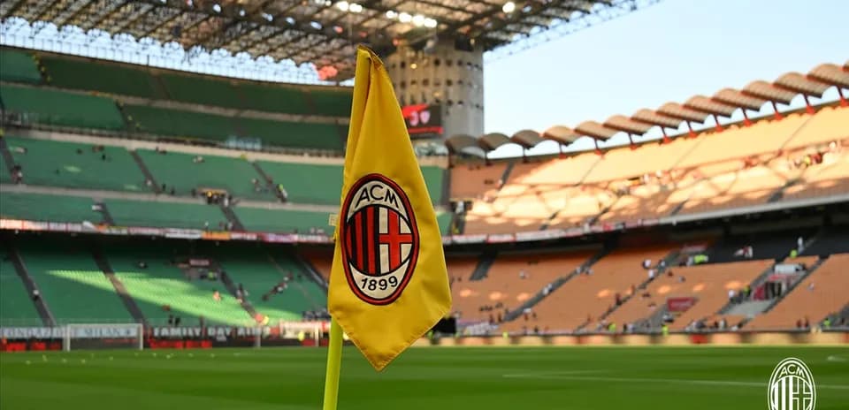 AC Milan corner flag at San Siro stadium