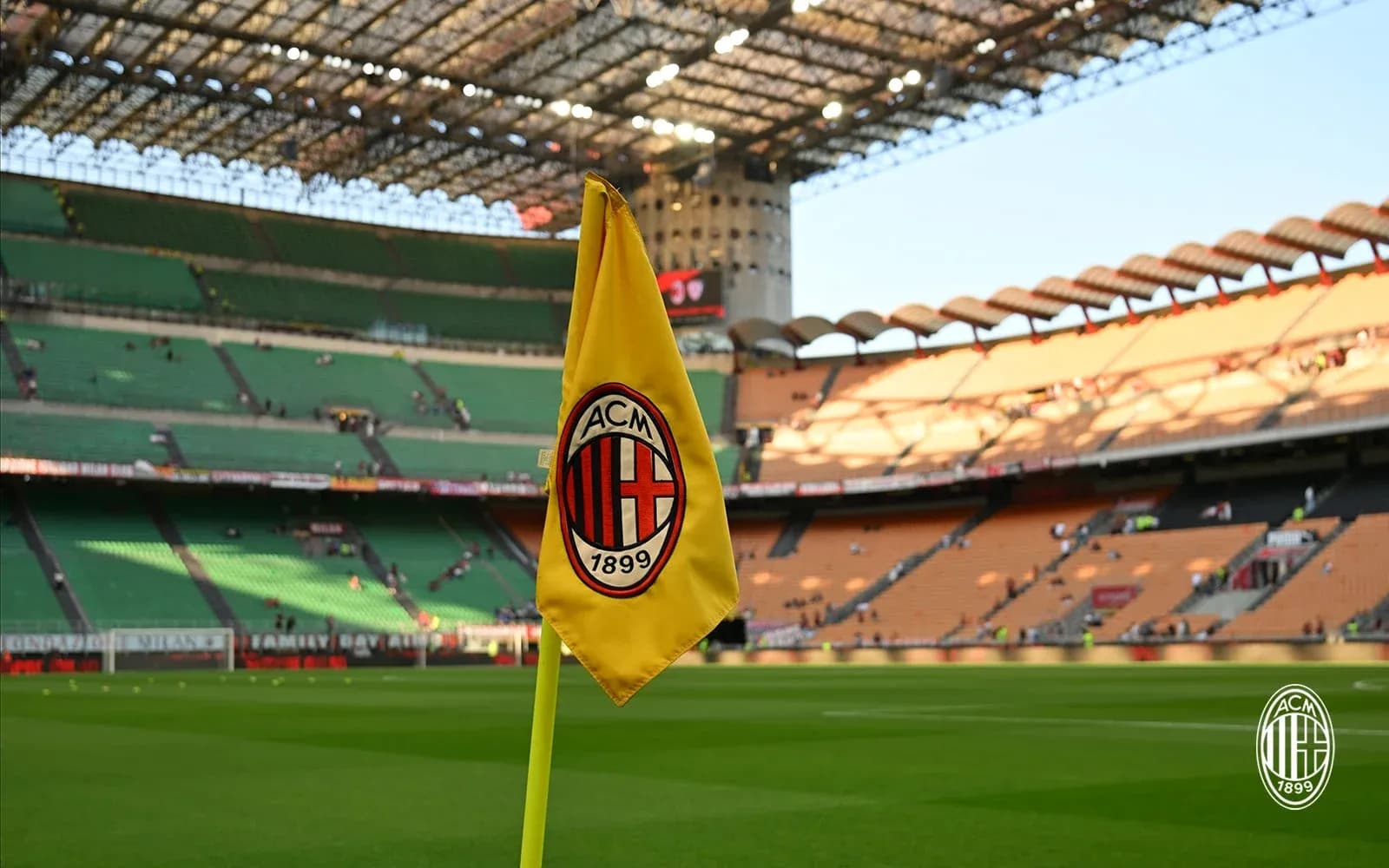 AC Milan corner flag at San Siro stadium