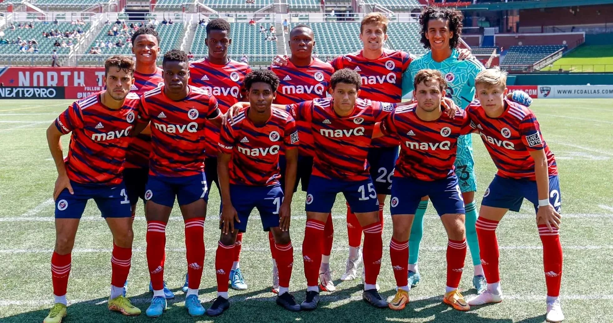 North Texas team lineup before the match