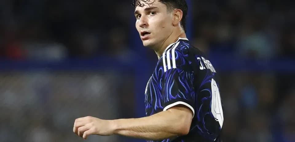 Player in action during a football match