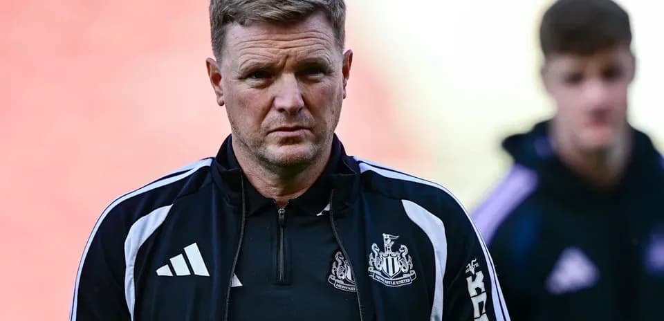 Newcastle United manager on the sidelines