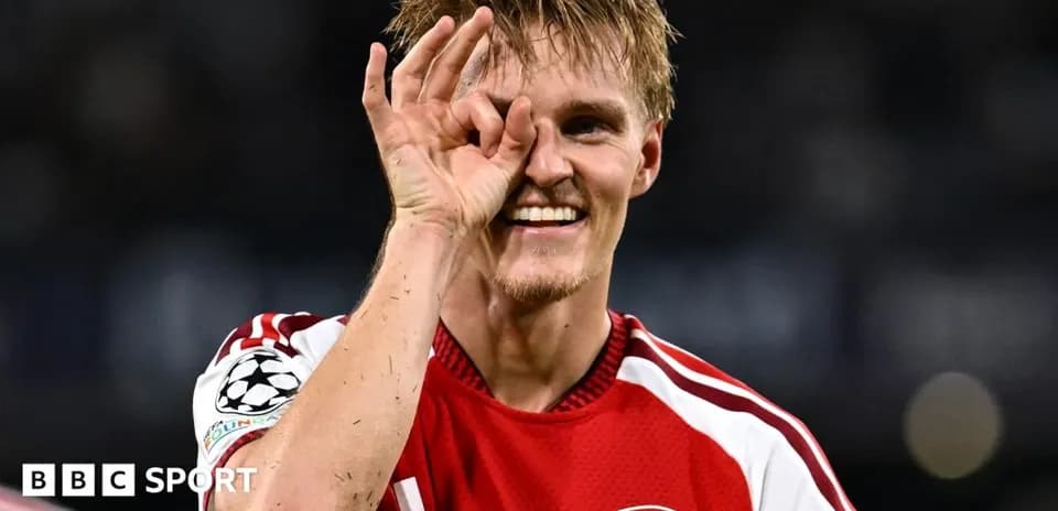 Player celebrating with hand gesture during match