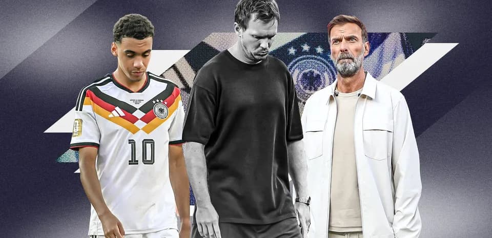 Three individuals in football-themed attire and background