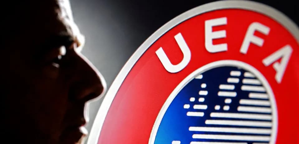 Profile of a person next to UEFA logo