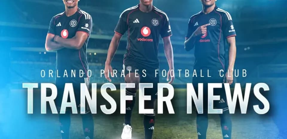 Three Orlando Pirates players promoting transfer news
