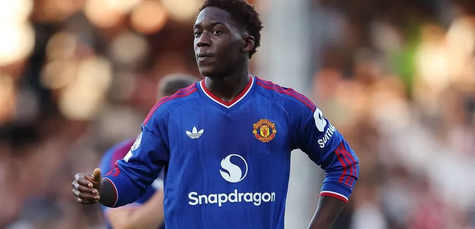 Player in Manchester United blue jersey during match