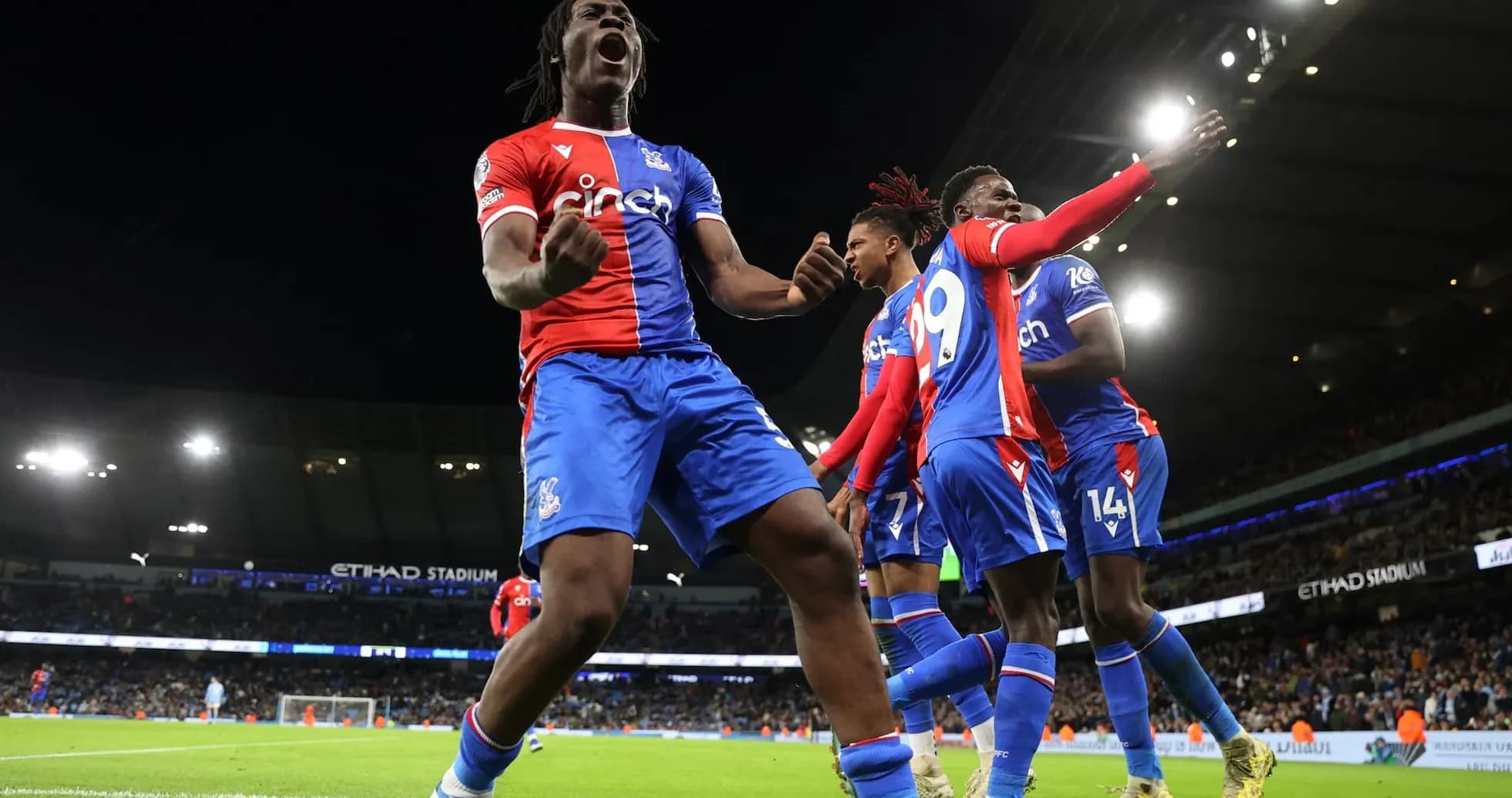 Crystal Palace players celebrating a goal